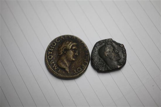 Six Roman Imperial coins;